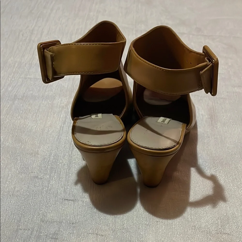 Dana Buchman Brown Peep-Toe Ankle Strap Women's Shoes